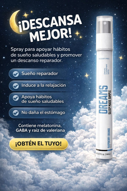 DREAMS - Spray natural para dormir mejor y reducir el estrés.
